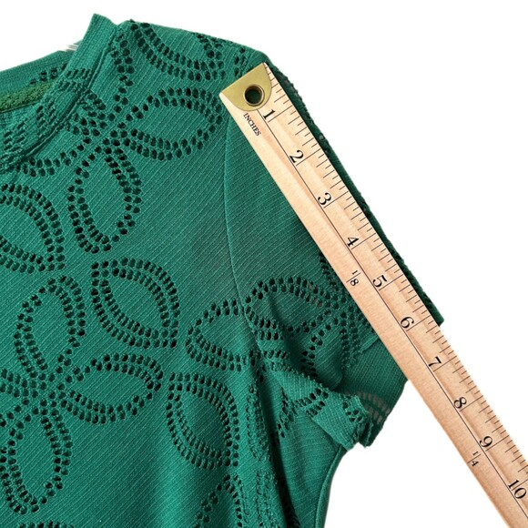 Westbound Short Sleeve Floral Green Lace Style Blouse Women’s Sz MP - Picture 2 of 10
